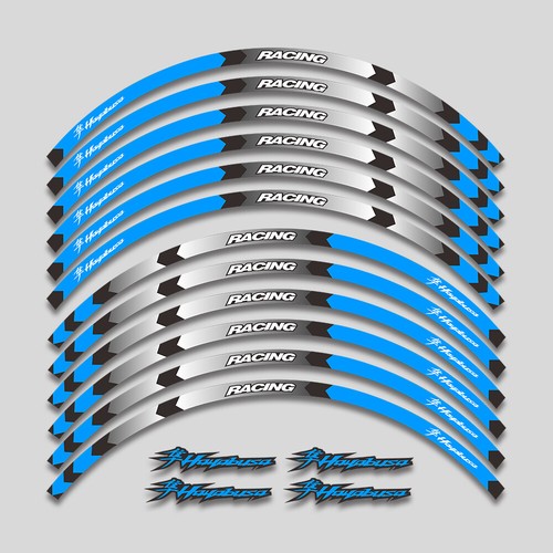 Rim Stripes Wheel Decals Tape Stickers For Suzuki Hayabusa GSX1300R 1999-2023 - Picture 35 of 48