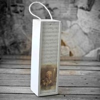 Vintage Weinholzkasten 36X10,5X10 Cm Landhaus Weintruhe Shabby Holz Handarbeit