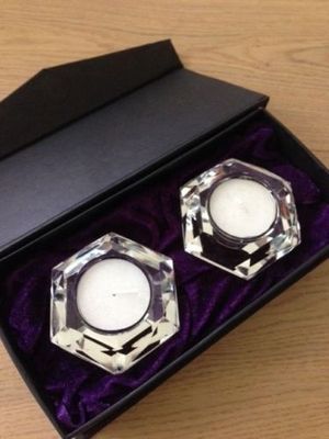 S&P Living crystal candle holders