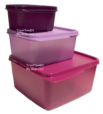 Tupperware Keep Tabs Nesting Stacking Square Storage
