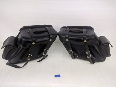The Leatherworks 112P Deluxe Wide Angle Leather Saddlebags