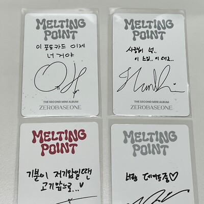 ZEROBASEONE ZB1 2nd Mini Album Melting Point Photocard Postcard