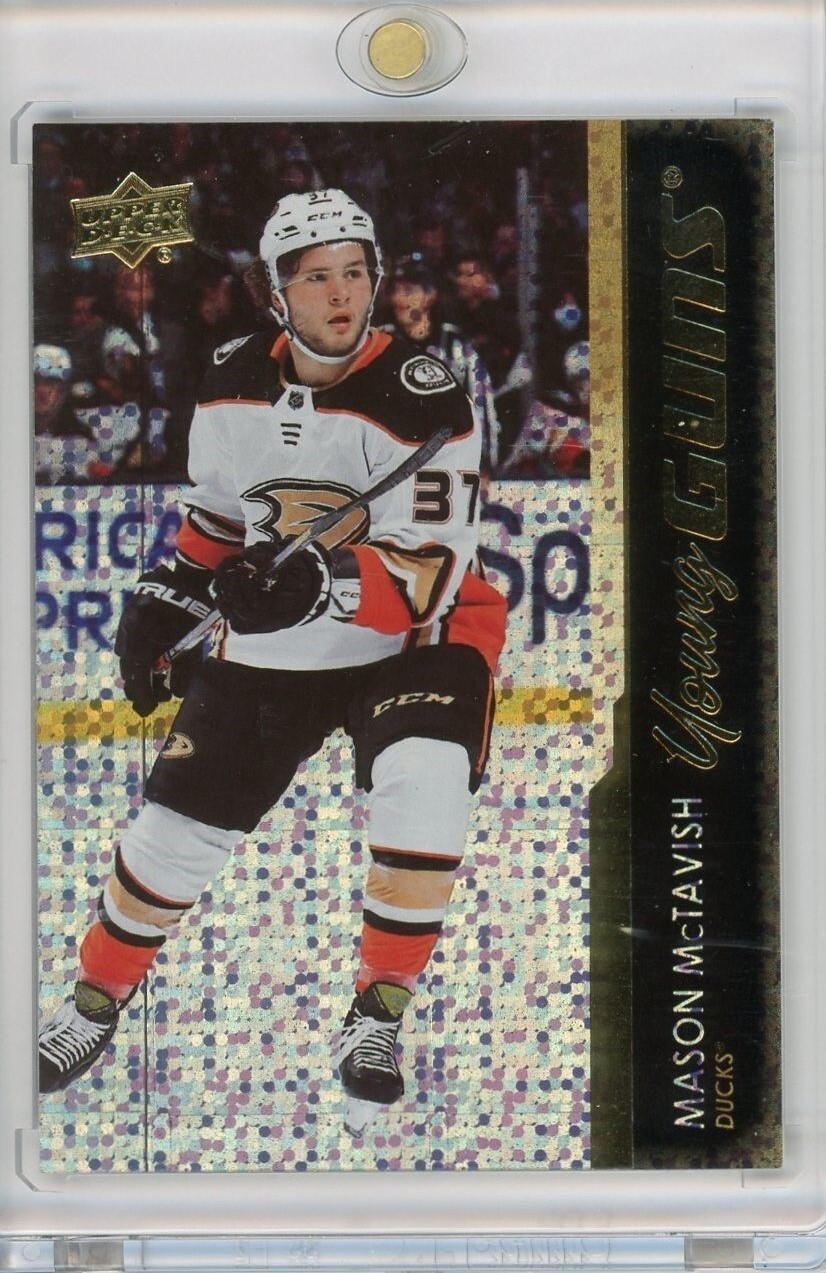 2021-22 Mason McTavish UD Young Guns Rookie Speckled Rainbow Foil #451
