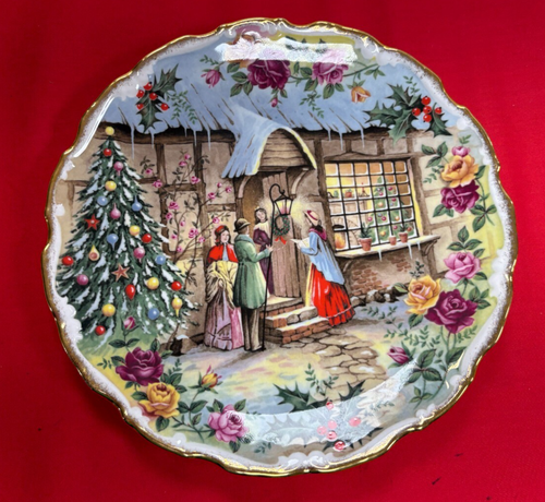 NEW-Royal Albert- Old Country Roses- Christmas Carol Singers Plate 1991.England