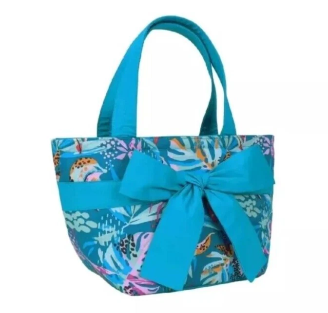Bolso de hombro floral para mujer Bolso de mano de algodón con cremallera, asas dobles, ligero Foto 4 de 4