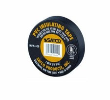 Satco 90/1420 PVC Insulating Electrical Tape, 60' Length x 3/4" Width, Black