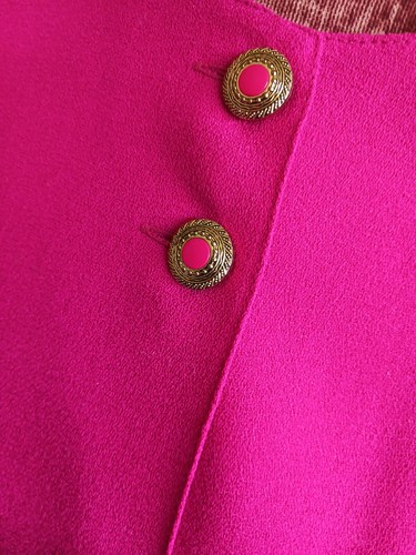 80er Jahre Kleid „Prinzessin Diana“ der Marke Golden Gate magenta true Vintage - Bild 11 von 20