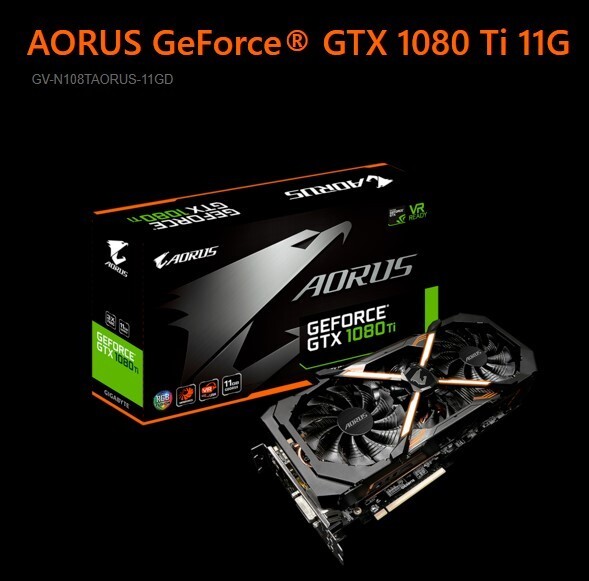 Gigabyte AORUS GeForce GTX 1080 Ti 11GB Graphic Cards Original box