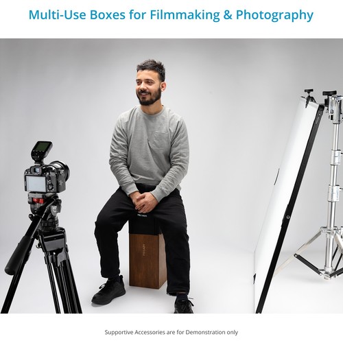 Proaim Set of 4 Apple Boxes for Studio, Film Set & Photography (AB-SET4-BR) - Photo 3/5