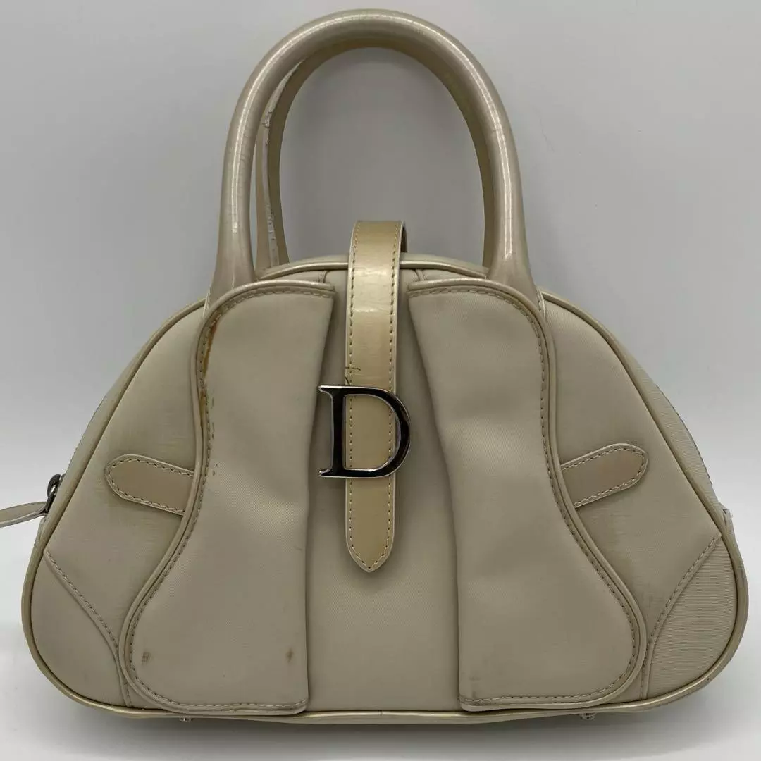 Sac à main Christian Dior cuir authentique beige moyen femme UK 113503