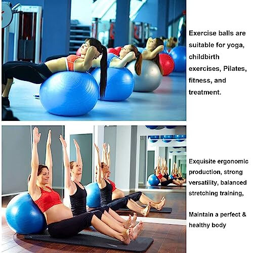 Generic Exercise Ball, Explosion-Proof Pilate Yoga Ball, Used for Living Room, H - Picture 6 of 7