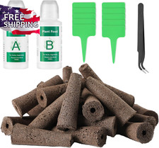 Seed Pods Kit for Aerogarden, 30Pcs Grow Sponges with A&B Nutrient, 1 Tweezers, 0.85 per gallon
