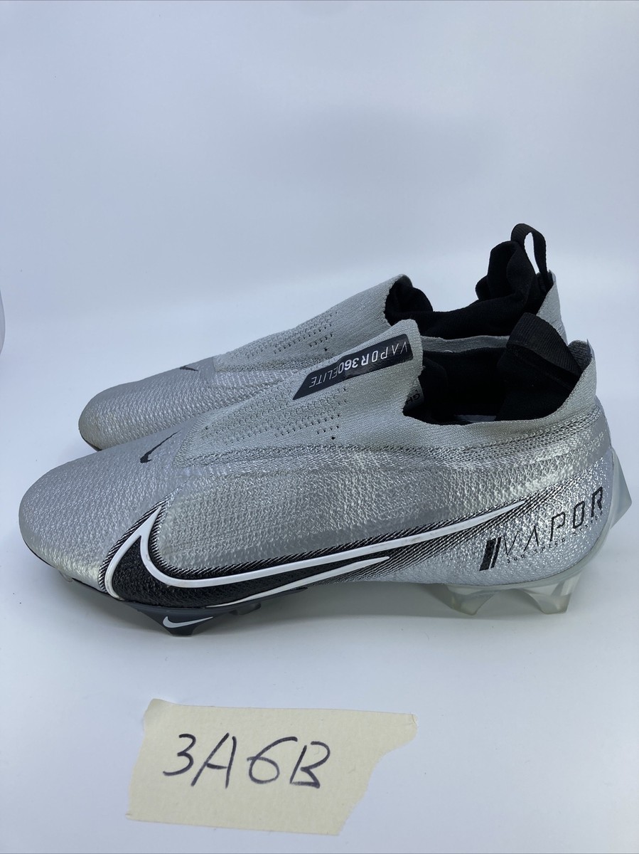 Nike Vapor Edge Elite 360 Flyknit Silver Football Cleats  display picture 1
