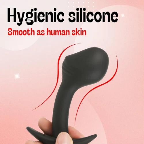 Wearable Anal Plug Silicone Male Prostate Massager Butt Probe Plug S/M/L Dildo - Picture 9 of 25