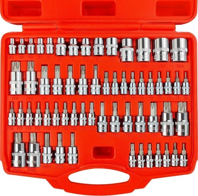 WETT Master Torx Bit Socket and External Torx Socket Set, 60-Piece 1/4'', 3/8''...