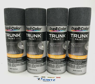 Duplicolor TSP101-4 PACK Black & Grey Trunk Paint -Water Resistant Durable -11oz
