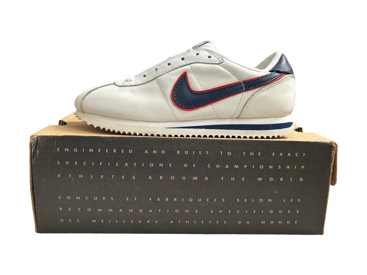 vintage nike cortez leather sneakers shoes mens size 8 deadstock NIB 1999 90s