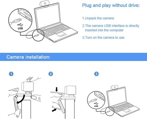 1080p Full HD USB Webcam with Built-in Microphone with Privacy Cover - Picture 7 of 7