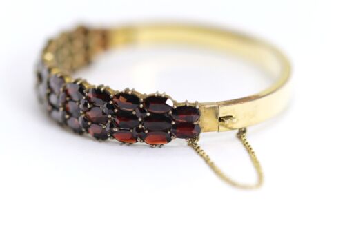 Antico Art-Déco Um 1920 Normgold 6kt/250er Oro Bracciale Rigido da Donna + - Foto 3 di 12
