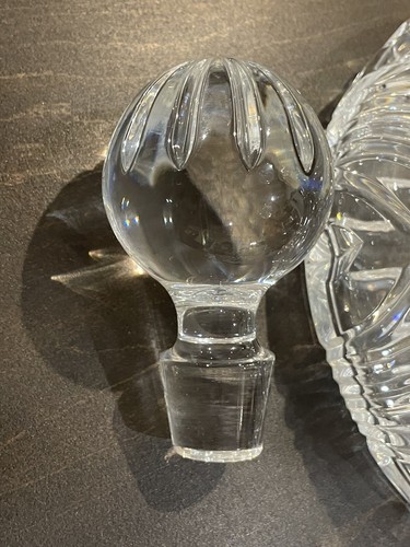 Vintage Stunning Crystal Clear Large Liquor Decanter Elise Pattern 11" Tall - Picture 2 of 9