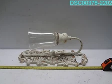 LITTON LANE Distressed White Acanthus Candle Sconce 35463 758647354634