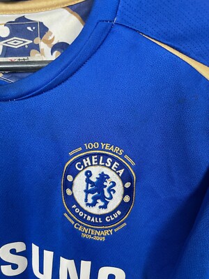 Maillot original Chelsea domicile 2005-2006 Centenary 100 ans