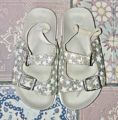 First Steps Kinder Silber Sandalen Größe 9