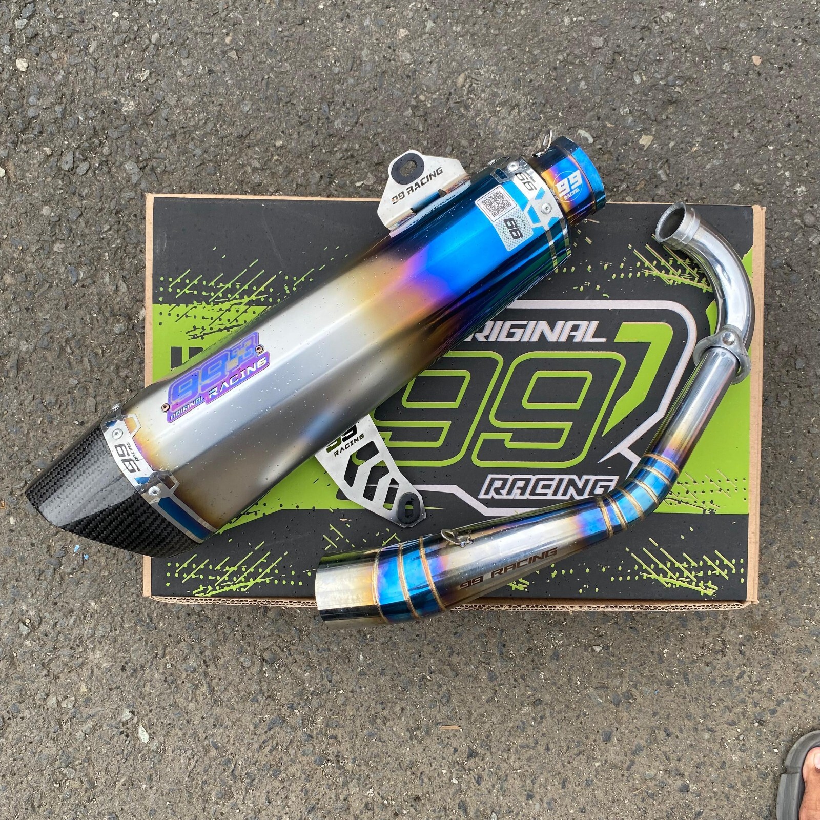 99 Racing Custom Full System Exhaust Pipes for 2017-2023 Yamaha XMAX 250/300cc