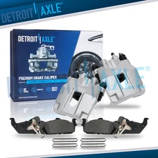 4pc Rear Disc Brake Calipers + Ceramic Brake Pads for Ford F-150 Lincoln Mark LT