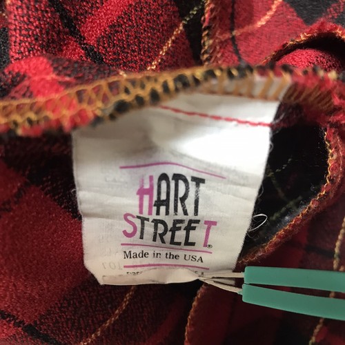 Vintage Plaid Skirt Girls Red A-Line Rayon Grunge Zipper Fall Academia Preppy 16 - Picture 3 of 6