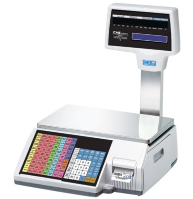 CAS CL5500R-60(NE), Label Printing Scale with Pole Display & Built-in Ethernet