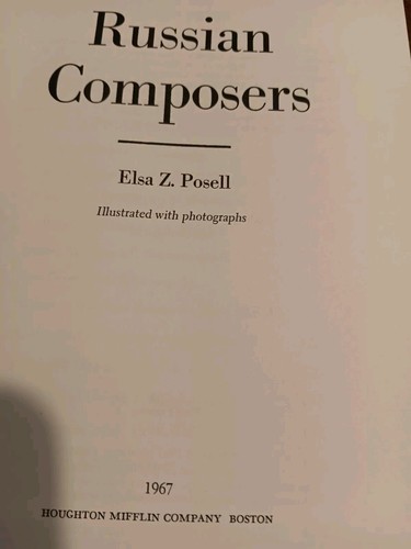 Old Book Russian Composers by Elsa Z. Posell 1967 1st Ed. GC With Jacket Cover - Picture 6 of 13
