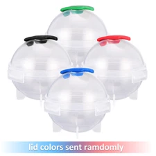 DIY Round Ice Cube Ball Maker PP Tray Sphere Mold Silicone Flip Whiskey Cocktail