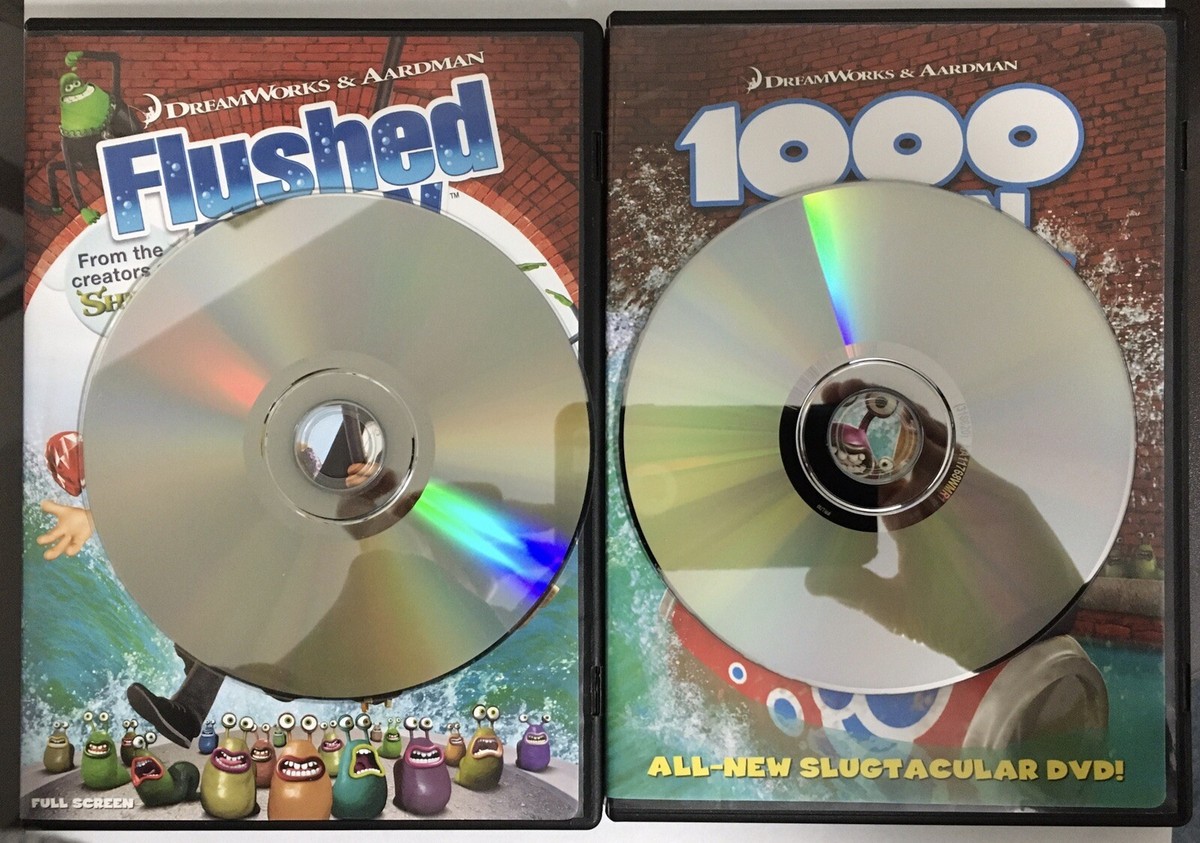 Flushed Away 2006 & 1000 Sing'n Slugs 2007 DVD's, Very Good