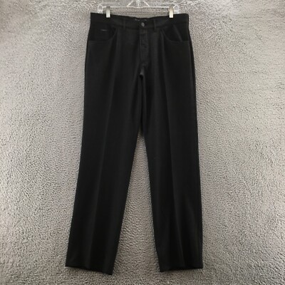 Alberto Comfort Fit Chino Pants Mens 50 (actual 35x33) Black Mid Rise 5 Pockets