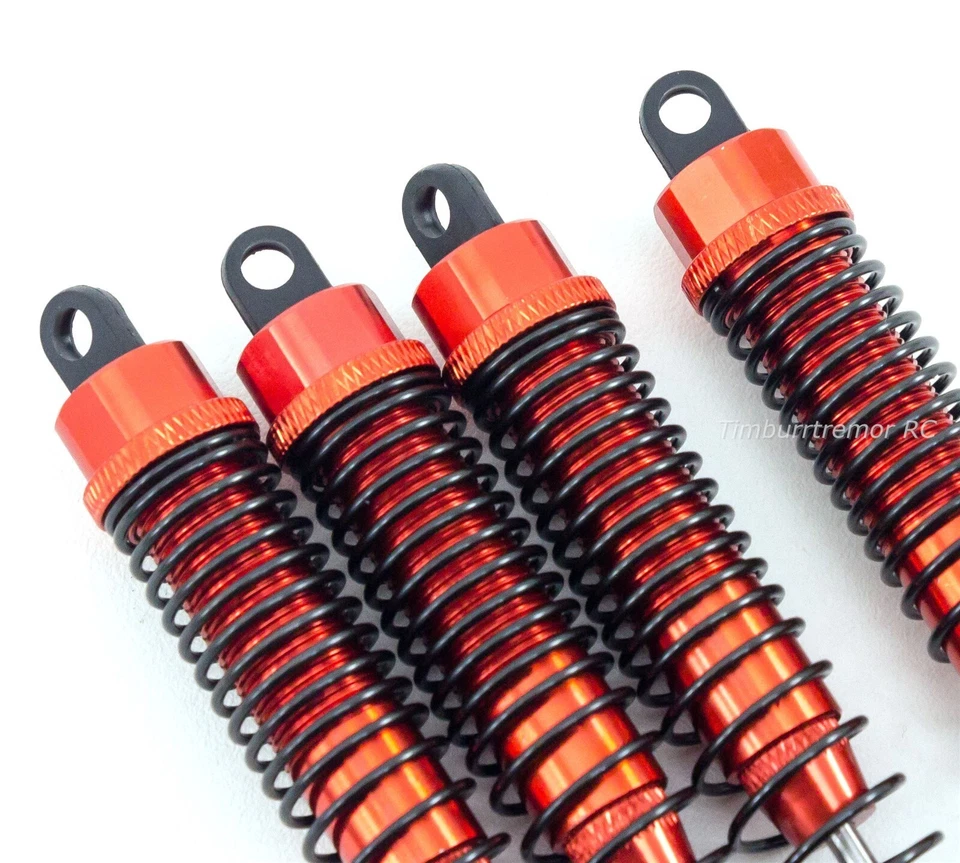 Amortiguadores HSP 180007 de aleación de aluminio rojo 121 mm (4) Redcat Racing Everest-10 Foto 3 de 3