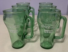 Coca Cola Whataburger Cowboy Glasses W/Handles 6 Pc
