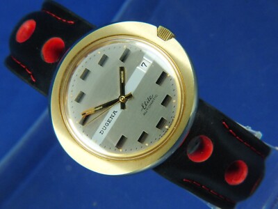 Dugena Elite Automatic Watch Swiss Vintage Circa 1970S , NOS , 25 jewel ETA 2632