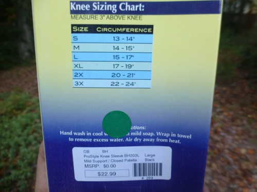 Glockenhorn L große Prostyle Knieärmel geschlossen Patella milde Unterstützung - Bild 4 von 4