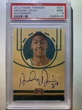 2012-13 Panini Threads Basketball Anthony Davis Rookie Auto PSA 9 #201 