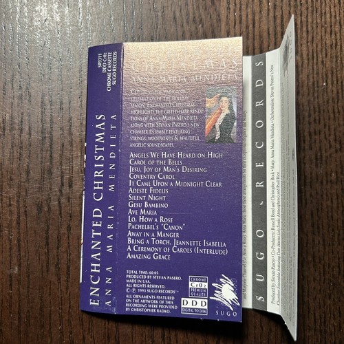 Enchanted Christmas Anna Maria Mindieta Cassette Tape Harp & New Chamber - Picture 3 of 6