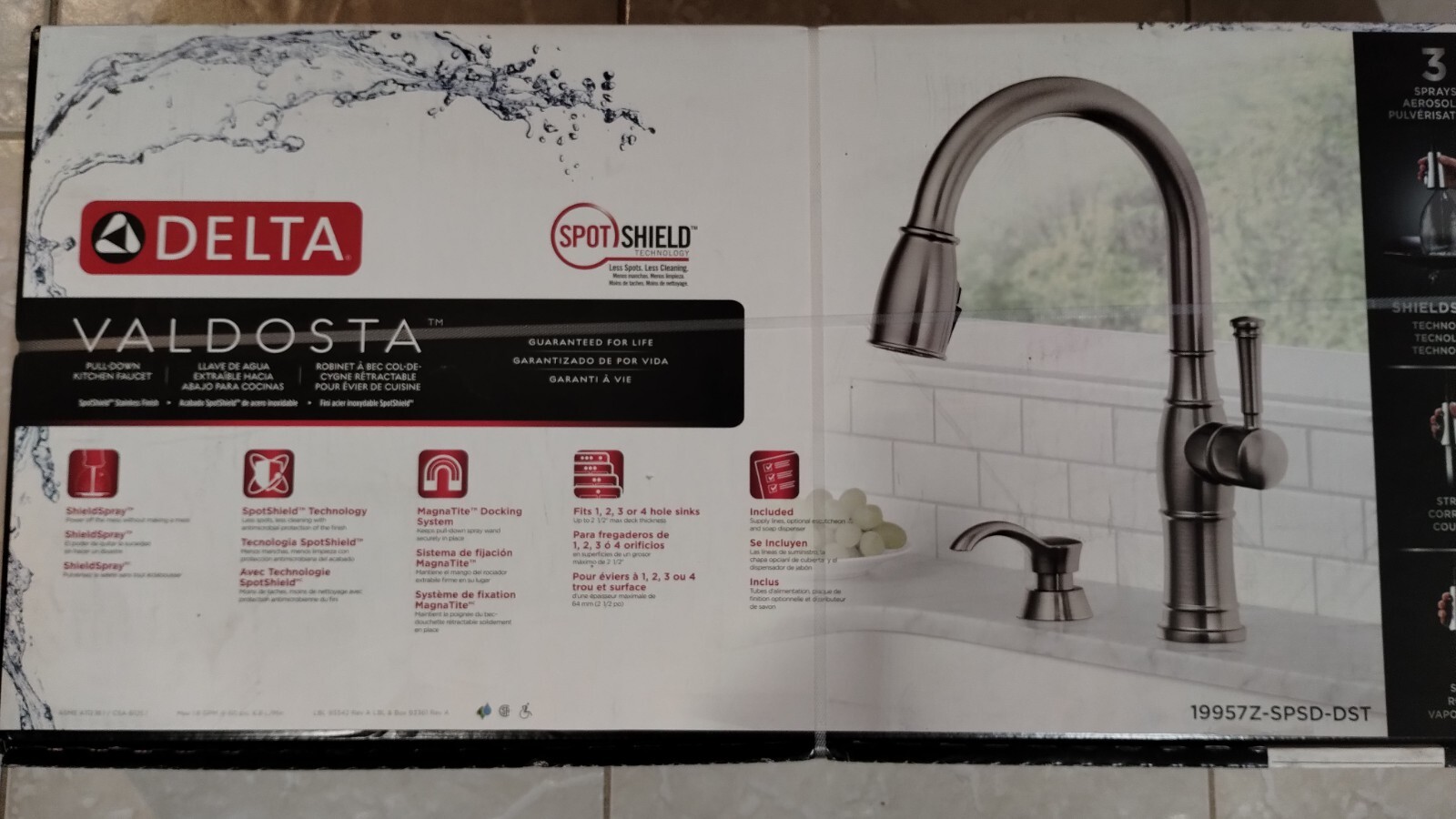 Delta Valdosta 19957Z‑SPSD‑DST Pull Down Kitchen Faucet 34449862257 eBay