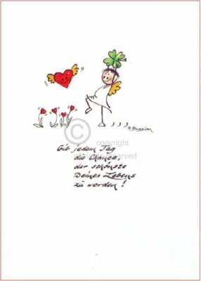 Heidemarie Brosien Lucky Angel Pictures Reproduction ''Give Every Day...''