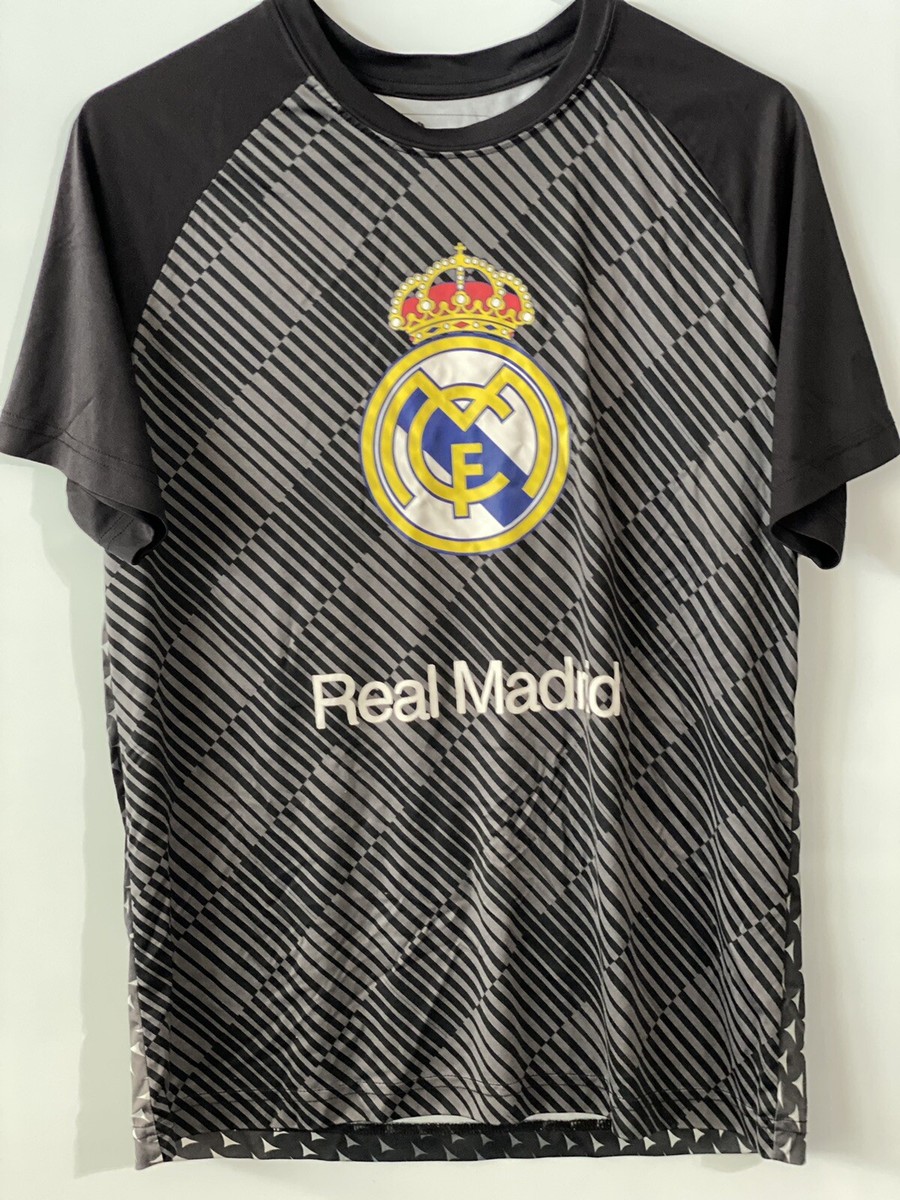 Real Madrid Soccer Jersey #7 size M Club Ronaldo grey and white team colors