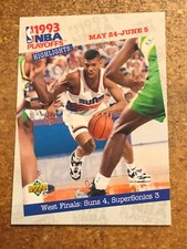 1993-94 Upper Deck Basketball West Finals Playoffs # 191 Suns 4, Supersonics 3