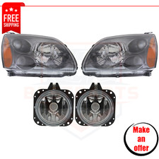 Fog Lights And Headlights Set 4 Pieces For 2004-2008 Mitsubishi Galant De Es
