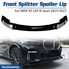 Front Bumper Spoiler Splitter Lip For BMW X5 G05 M Sport 2019-2023 Gloss Black