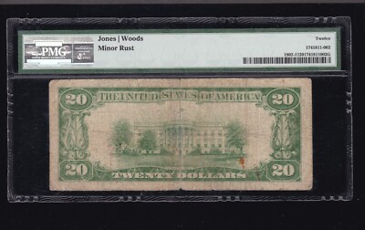 1929 $20 National Currency FNB Miami FL Chtr #6370 FR 1802-2 PMG