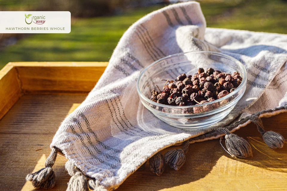 Fruta entera de bayas de espino Organic Way - orgánica, kosher y certificada por el USDA Foto 3 de 4