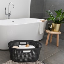 Wäschekorb Wäschewanne Curver Wäscheträger Plastik Kunststoff Korb Griffen 40 L
